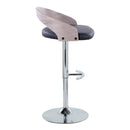 Grotto - Contemporary, Adjustable Barstool With Swivel With Rounded T Footrest (Set of 2) by HouseOfZazla