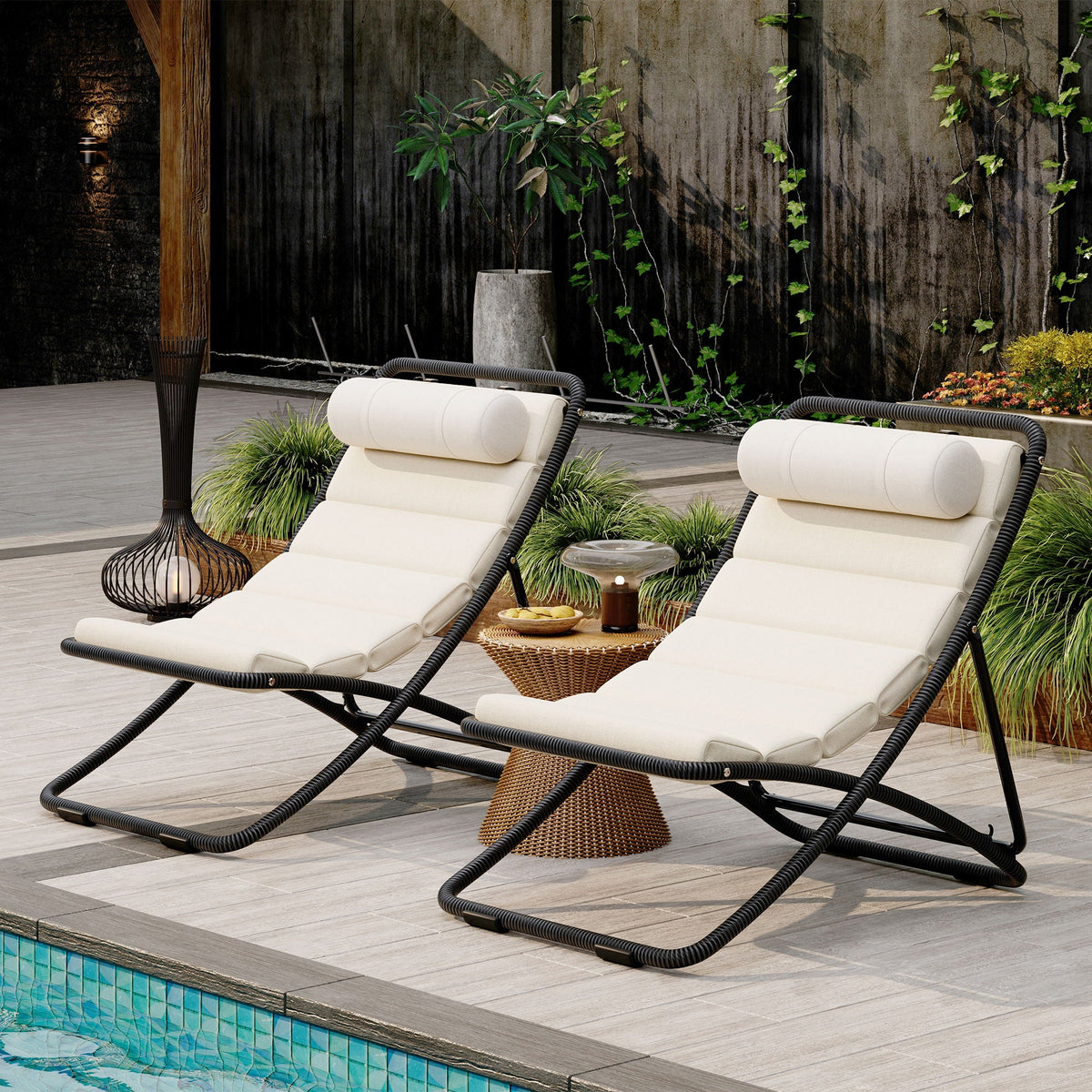 Outdoor Folding Chair With Adjustable Backrest (Set of 2), photo 23 of 28
