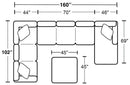 Royce - Sectional With Cocktail Ottoman