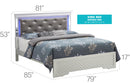 Bed With LED Light Accents Headboard by HouseOfZazla