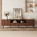 TV Stand With Drawers And Cable Management - Walnut by HouseOfZazla