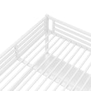 Metal Queen Size Loft Bed with Power Outlet and LED Lighted
