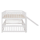 Low Bunk Bed With Slide, Fence And Ladder by HouseOfZazla