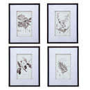 Botanical Wall Art Prints, Home Decor For Living Room Dining Room, Bedroom, Hallway (Set of 4) - White / Black by HouseOfZazla