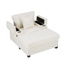 Fabric Sofa Bed With Cupholders And USB Charging Ports Chair For Living Room by Unique Piece Furniture