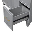 Bathroom Vanity With Ceramic Sink, Soft Close Doors, Adjustable Shelves by HouseOfZazla