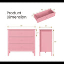 Fluted 3 Drawer Nightstand With Soft Close Slides by HouseOfZazla