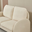 Loveseat Sofa Small Couch For Living Room, Sherpa Fabric Upholstered Loveseat Sofa Couch, Small Loveseat Sofa For Apartment, Bedroom by HouseOfZazla