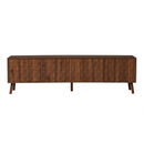 TV Stand With Soft Closing Hinges And Cable Management - Walnut by HouseOfZazla