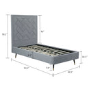 Crosby - Bed With Upholstered Headboard And Slats by HouseOfZazla
