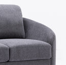 Yuina Linen Loveseat - Gray by HouseOfZazla