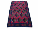 3' X 4' 7" Vintage Handmade Tribal Wool Rug Balouchi Rug Afghan Rug Red Brown