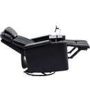 270° Power Swivel Recliner Home Theater Chair With Hidden Arm Storage, LED Light, Cup Holder, And Tray Table by HouseOfZazla