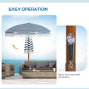 Outsunny 7 x 7 ft Outdoor Patio Umbrella with Tilt and Vent