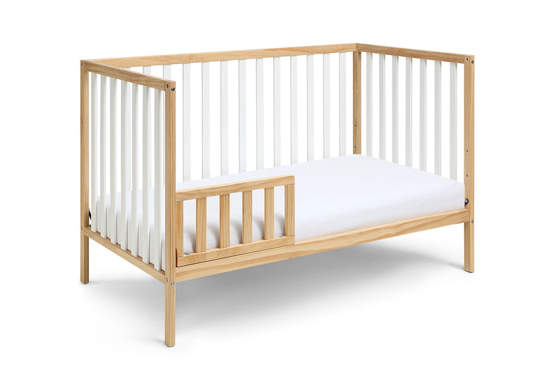 Walker Edison | Deux Remi 3-in-1 Convertible Island Crib Natural/White