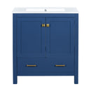 Bathroom Vanity With Single Sink, Combo Cabinet Undermount Sink, Bathroom Storage Cabinet With Two Doors And A Drawer, Soft Closing, Multifunctional Storage, Solid Wood Frame by HouseOfZazla