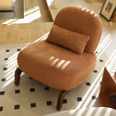 Cute Accent Chair with Solid Wood Legs