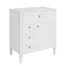 Bathroom Vanity With Medicine Cabinet, Royal Mirror Cabinet, Modern Bathroom Storage Cabinet With 2 Soft Closing Doors And 4 Drawers by HouseOfZazla