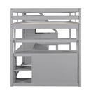 Loft Bed With Desk, Shelves, 2 Drawers, Storage Staircase by HouseOfZazla