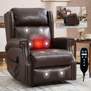Manual Recliner Chair With Heavy Duty Motion Mechanism, 8 Vibrating Nodes And 3 Massage Modes For Living Room by HouseOfZazla