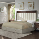 Jamonica - Eastern King Bed - Beige & Dark Brown by Unique Piece Furniture