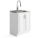 Darwin - Deluxe Laundry Cabinet With Pull-Out Faucet And Stainless Steel Sink by HouseOfZazla