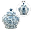 D9.1x9.1" Porcelain Lidded Jar