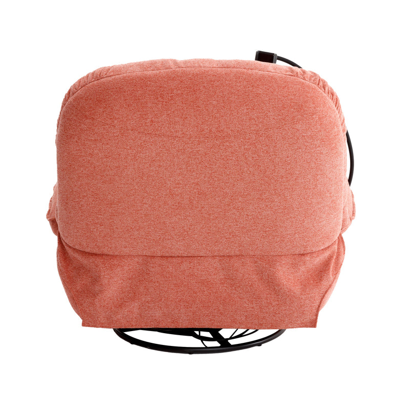 270 Degree Swivel Power Recliner with Voice Control, Bluetooth Music Player,USB Ports, Atmosphere Lamp, Hidden Arm Storage and Mobile Phone Holder for Living Room, Bedroom, Apartment, Red