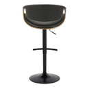Symphony - Mid Century Modern Adjustable Barstool With Swivel With Rounded T Footrest (Set of 2) by HouseOfZazla