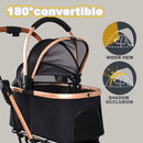 Pet Stroller for Dogs and Cats, 2-in-1 Detachable Foldable Design by HouseOfZazla