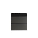 Alice 24" Gray Bathroom Vanity with Sink, Large Storage Wall Mounted Floating Bathroom Vanity for Modern Bathroom, One-Piece Black Sink Basin without Drain and Faucet