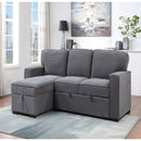 Territory - Pull Out Sofa Bed With Design - Dark Gray by HouseOfZazla