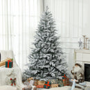 HOMCOM 7ft Snow Flocked Artificial Christmas Tree