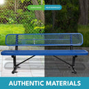 Outdoor Steel Bench With Backrest by HouseOfZazla
