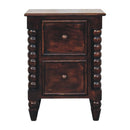 Solid Wood Spindle Duo Bedside