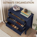 Fluted 3 Drawer Nightstand With Soft Close Slides by HouseOfZazla