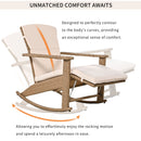 Adjustable Outdoor Wicker Double Rocking Chair with Coffee Table, Suitable for Backyard, Garden, Poolside.
