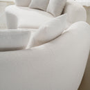 Curved 4 Seater Full Compression Sponge Sofa