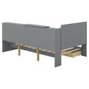 Platform Bed With Storage Headboard, Shelves And 2 Drawers by HouseOfZazla