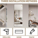 Full Body Round Corner Mirror For Living Room Bedroom Cloakroom High Quality 5Mm Explosion Proof Glass - Silver / Clear