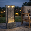 Outdoor Water Fountain Cascading LED Lights 39' H by HouseOfZazla