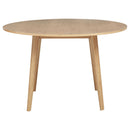 Andrews 5-piece Round Dining Table Set Light Ash and Black
