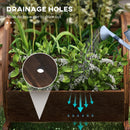 Outdoor Wooden Wagon Planter Box - 3-Tier Raised Garden Bed