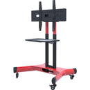 FANCO Universal Swivel TV Stand for 32"0 inch TVs, Height Adjustable Table Top TV Stand Mount with Tilt, Max VESA 600x400mm (Red)