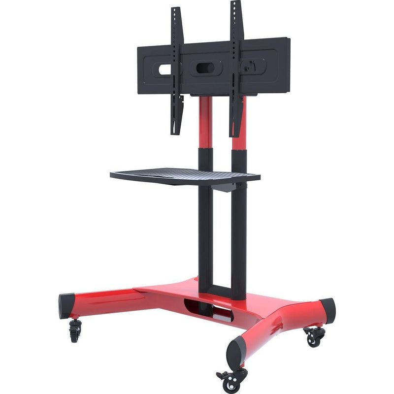 FANCO Universal Swivel TV Stand for 32"0 inch TVs, Height Adjustable Table Top TV Stand Mount with Tilt, Max VESA 600x400mm (Red)