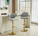 Modern Rotating Adjustable Bar Chair Set - Grey