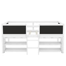 Low Loft Bed With Movable Shelves And Ladder, Decorative Chalkboard Guardrail by HouseOfZazla