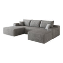 107" Cloud Sectional Sofa with 1 Ottoman