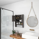 Bathroom Wall Cabinet with Doors, Adjustable Shelf, Towel Bar and Paper Holder by HouseOfZazla