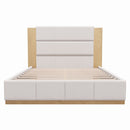 Modern Upholstered Platform Bed With Extended Headboard by HouseOfZazla